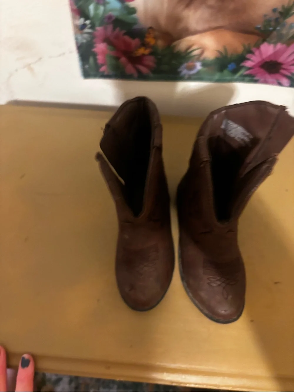 Cat & Jack Brown Kids Western Cowboy Boots